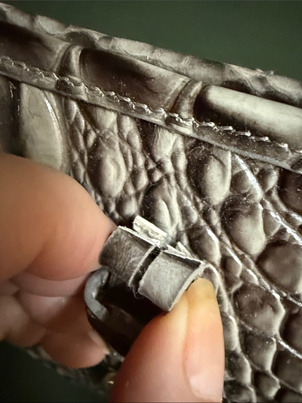 Brahmin Asher Shoulder Bag in Taupe with Cream Bow Charm - Picture 12 of 16